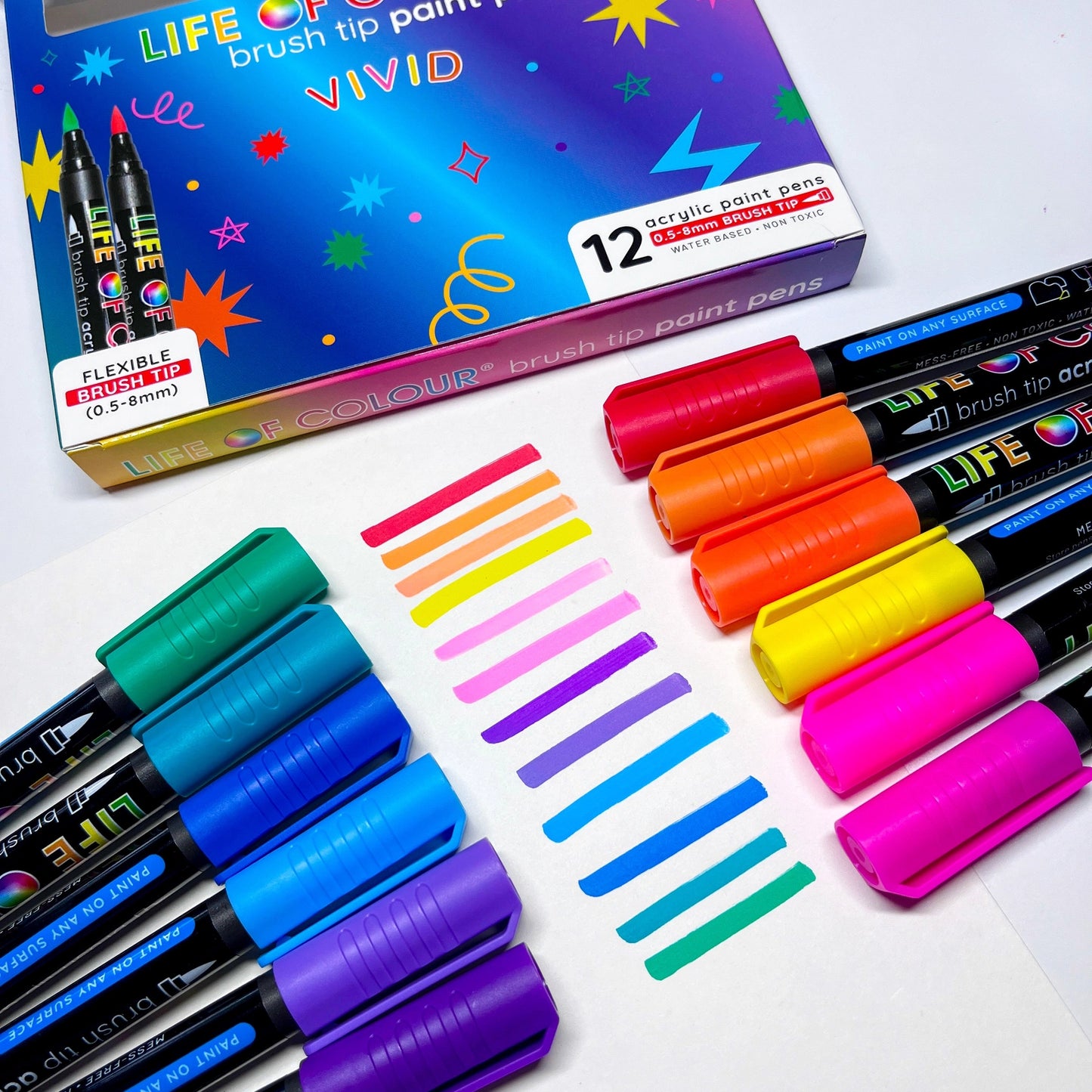 Vannbasert giftfri akryltusjer - Vivid