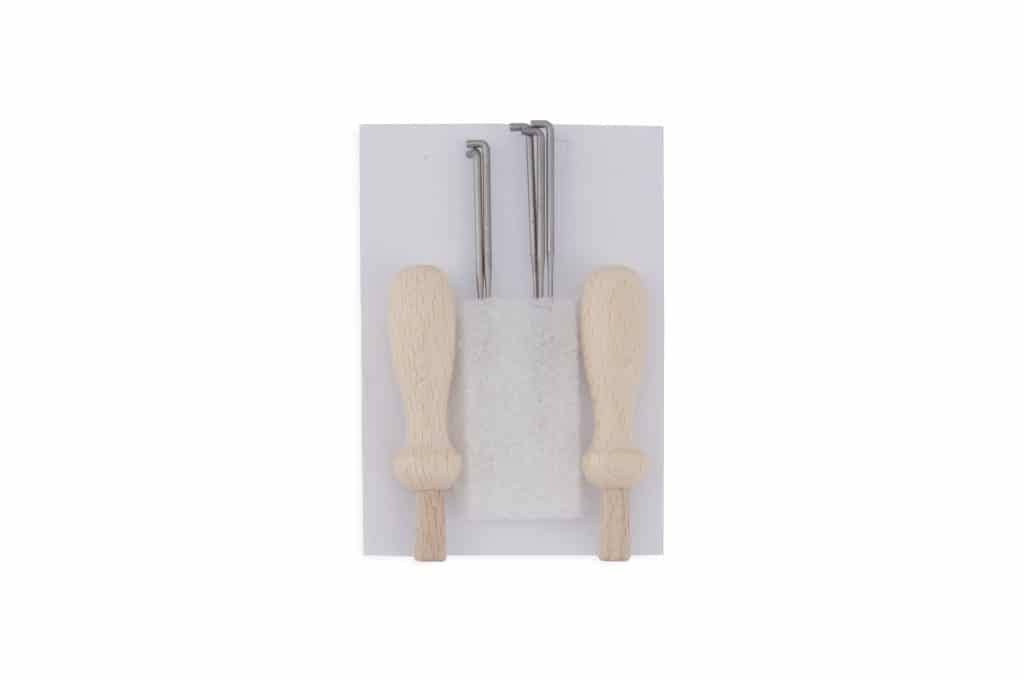 Nåler til nålefilting – 5 nåler + 2 treholdere