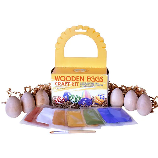 Hobbysett - egg i tre (6stk) + malekit