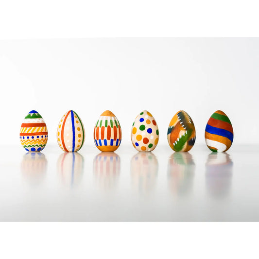 Hobbysett - egg i tre (6stk) + malekit
