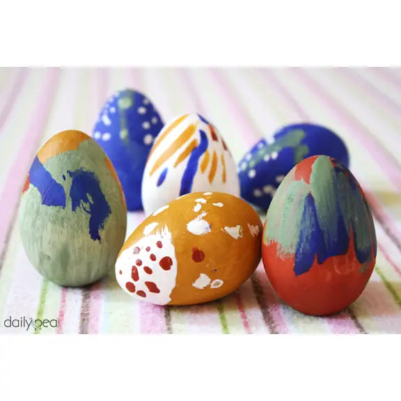 Hobbysett - egg i tre (6stk) + malekit
