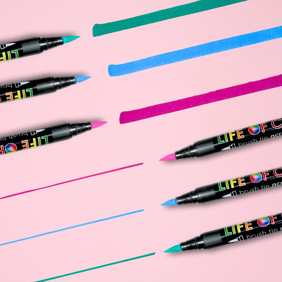 Vannbaserte giftfrie akryltusjer - blomsterflora