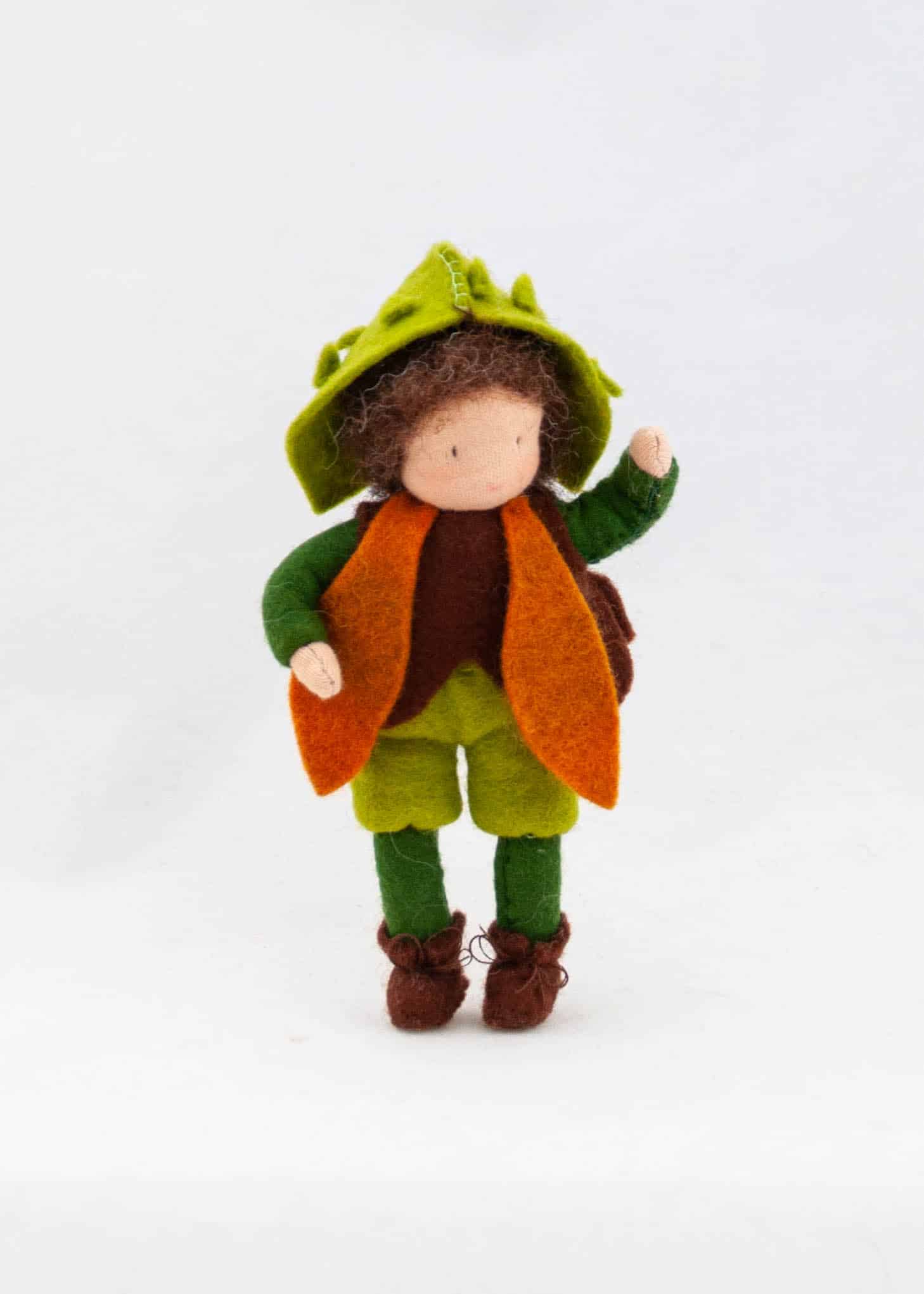 Kastanje Blomsterbarn – dukkesett, 12 cm