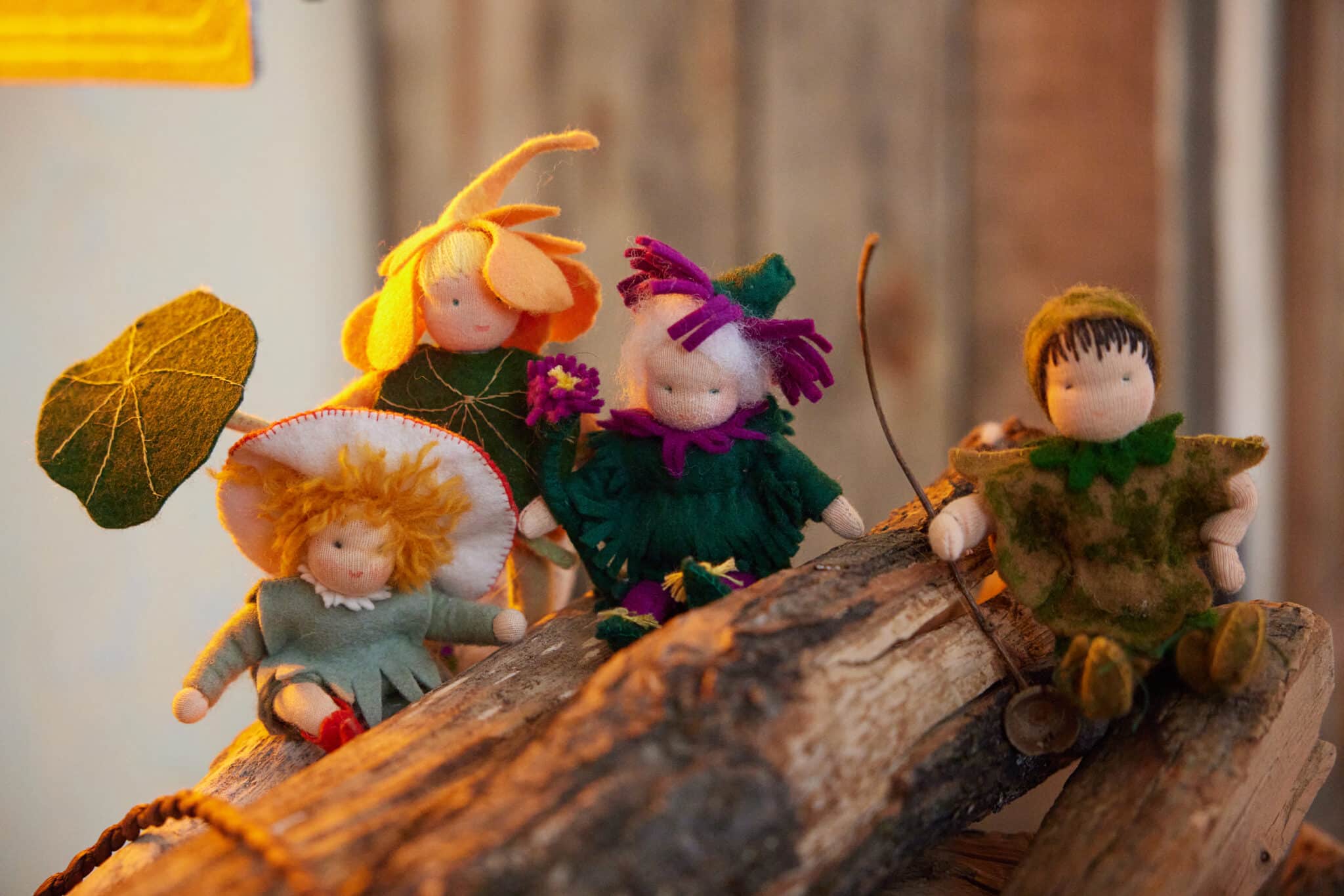 Høstaster Blomsterbarn – dukkesett, 12 cm