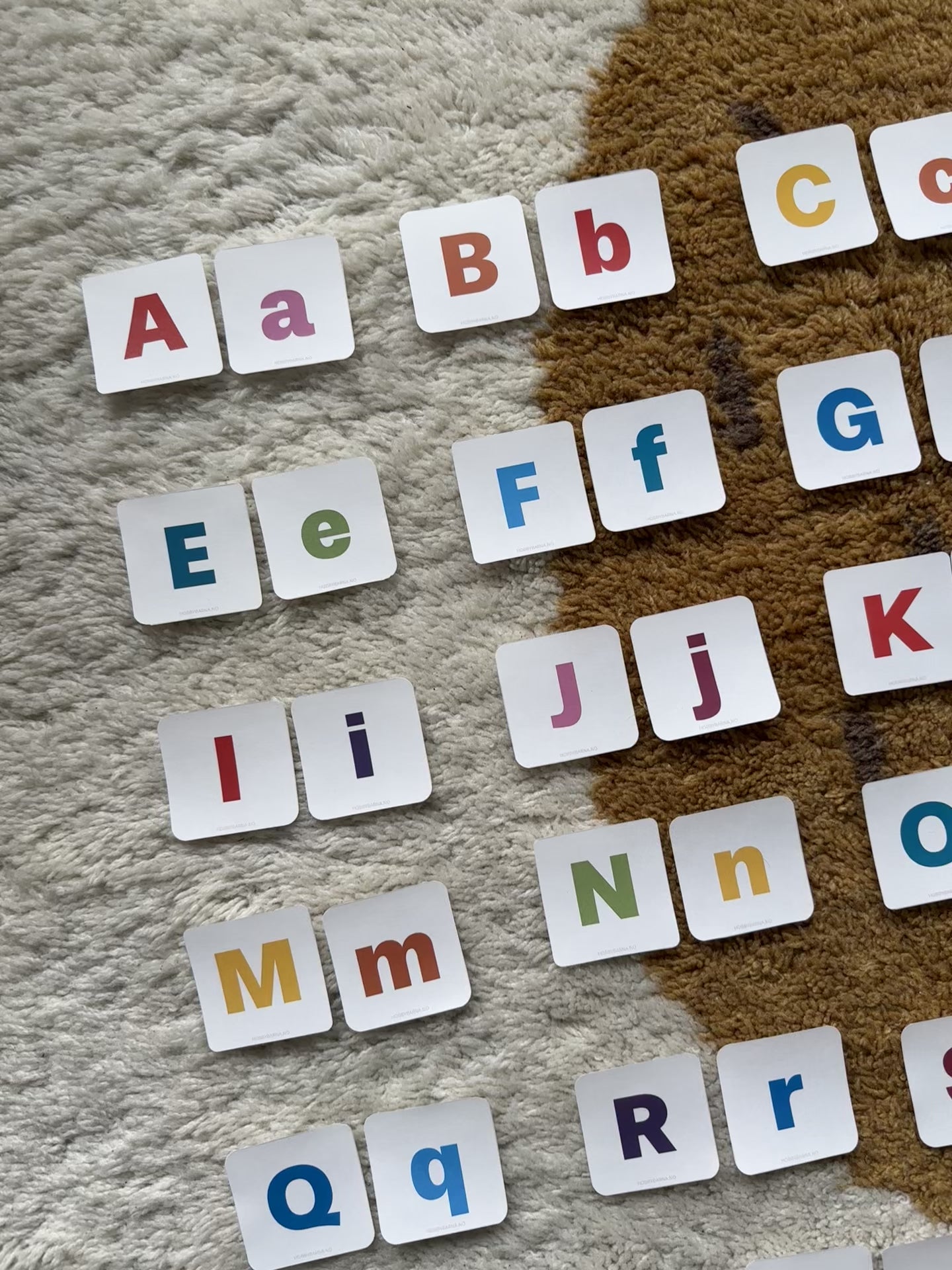 Alfabetkort A-Å, a-å (digitalt)